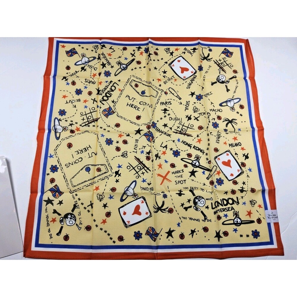 Vivienne Westwood Handkerchief Neckerchief Bandana Scarf Pocket Square Japan